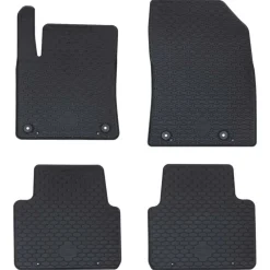 Voertuigonderdelen & -Accessoires*vidaXL Autobodemmat 4 pcs Zwart Rubber