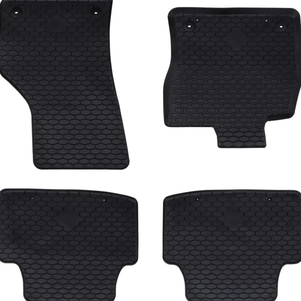 Voertuigonderdelen & -Accessoires*vidaXL Autobodemmat 4 pcs Zwart Rubber