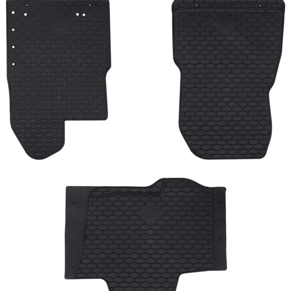 Voertuigonderdelen & -Accessoires*vidaXL Autobodemmat 3 pcs Zwart Rubber