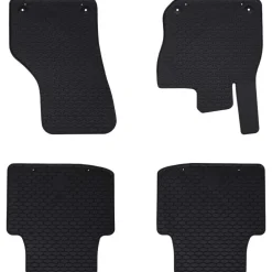 Autobodemmat 4 pcs Zwart Rubber>vidaXL