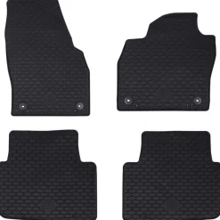 Voertuigonderdelen & -Accessoires*vidaXL Autobodemmat 4 pcs Zwart geschikt voor KAMIQ 2019- Rubber