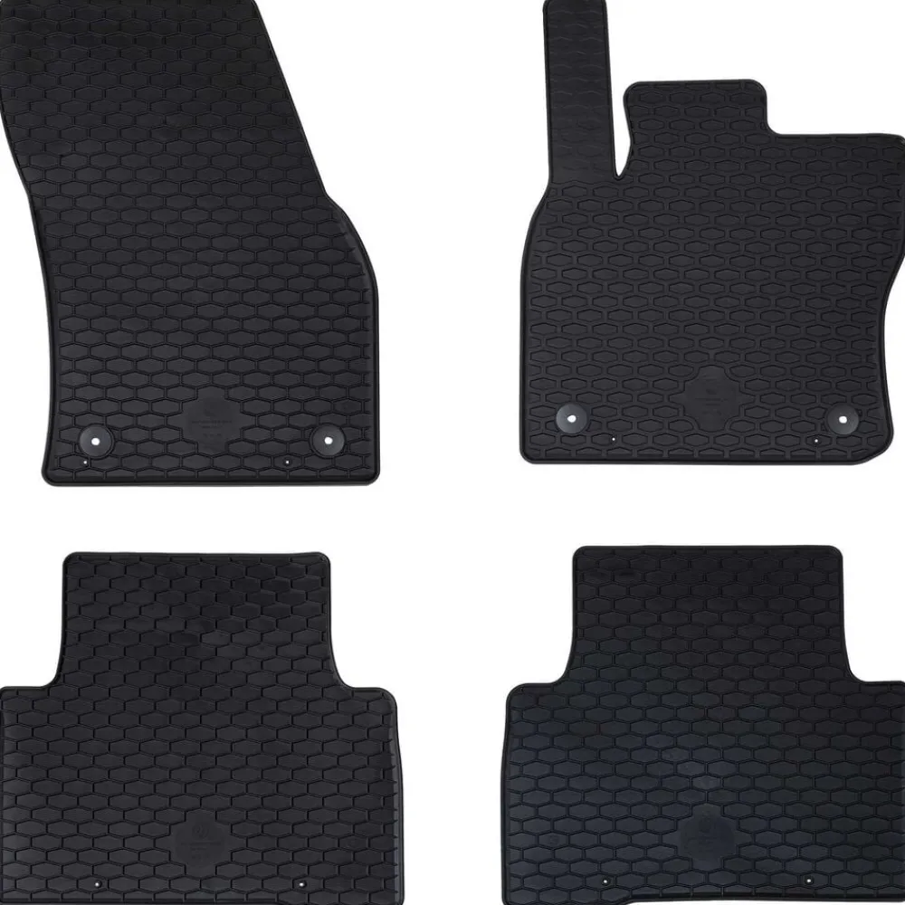 Autobodemmat 4 pcs Zwart geschikt voor VW TIGUAN 2016-2023>vidaXL