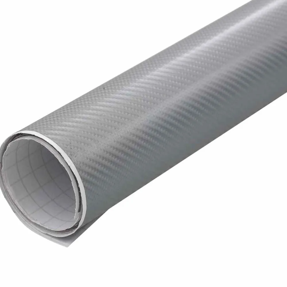 Voertuigonderdelen & -Accessoires*vidaXL Autofolie 4D 100x150 cm kleurig Zilver
