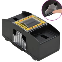 Spellen*vidaXL Automatische kaartenschudder zwart 2 deks