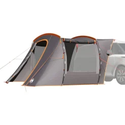 Buitensport*vidaXL Autotent waterdicht Grijs en oranje