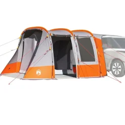 Buitensport*vidaXL Autotent waterdicht Grijs en oranje