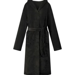 Kleding & Accessoires*vidaXL Badjas Hoodie s Flanel Zwart