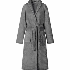 Kleding & Accessoires*vidaXL Badjas zonder Kap s Flanel Donkergrijs