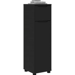 Kasten & Opbergmeubelen*vidaXL Badkamer Kast met lade 30,5 x 30 x 101 cm Bewerkt hout Zwart