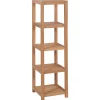 Badkamer opbergrek 4-laags 42x42x165 cm massief teakhout>vidaXL Best