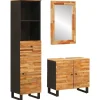 Badkamer Sets met lade met plank Naturel Massief Mango Hout>vidaXL Discount