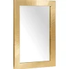 Badkamer Spiegel Wandgemonteerd Zwart en Goud 50 x 2,5 x 70 cm>vidaXL Best