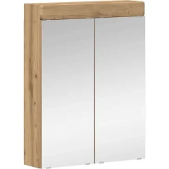 Kasten & Opbergmeubelen*vidaXL Badkamer spiegelkast TULUM Artisan Eiken 60 x 16,5 x 78 cm artisanaal eikenkleurig