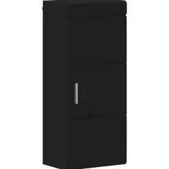 Kasten & Opbergmeubelen*vidaXL Badkamer wandkast TULUM 37 x 24,5 x 86 cm Bewerkt hout Zwart