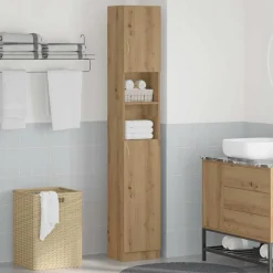 Badkamerkast Artisan Eiken 32x25,5x190 cm Bewerkt Hout>vidaXL Sale