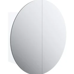 Badkamerkast met ronde spiegel en LED 40x40x17,5 cm>vidaXL Clearance