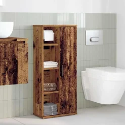 Badkamerkast met rolhouder 39x22x90 cm kleurig><noscript><img width=