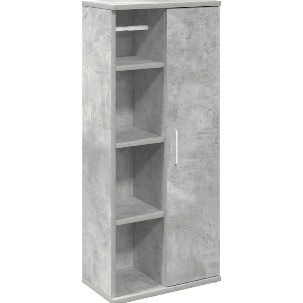 Meubelsets*vidaXL Badkamerkast met rolhouder 39x22x90 cm Betongrijs