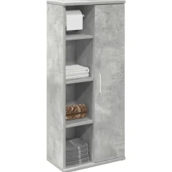 Meubelsets*vidaXL Badkamerkast met rolhouder 39x22x90 cm Betongrijs