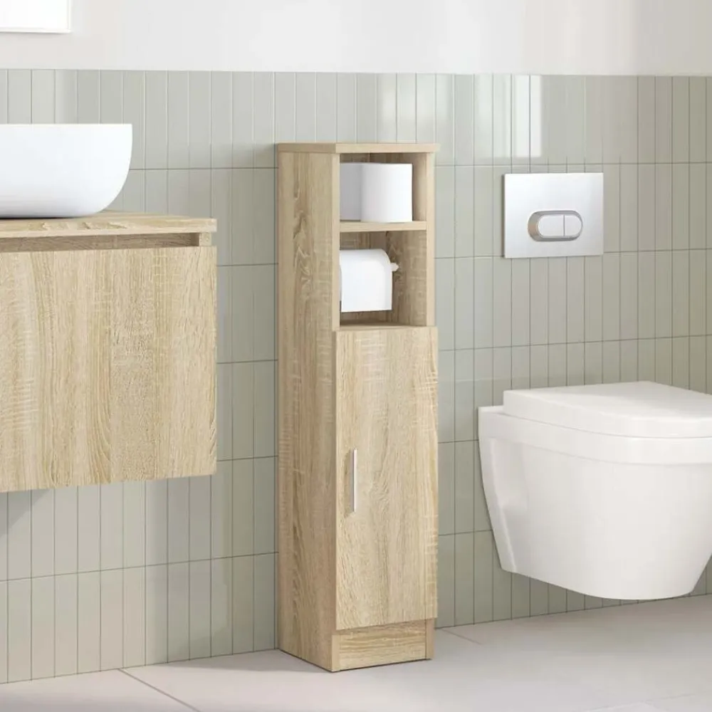 Badkamerkast met rolhouder 20,5x22x90 cm kleurig>vidaXL New