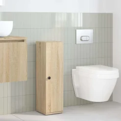 Meubelsets*vidaXL Badkamerkast met rolhouder 20,5x22x72 cm kleurig Sonoma eiken