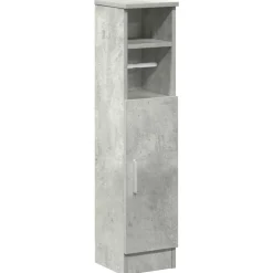 Meubelsets*vidaXL Badkamerkast met rolhouder 20,5x22x90 cm Betongrijs