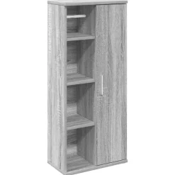 Meubelsets*vidaXL Badkamerkast met rolhouder 39x22x90 cm eiken Grijs sonoma