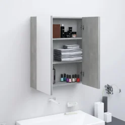 Badkamerkast met spiegel 60x15x75 cm MDF>vidaXL Online
