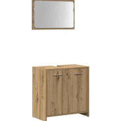 Badkamerkast met spiegel bewerkt hout>vidaXL Hot