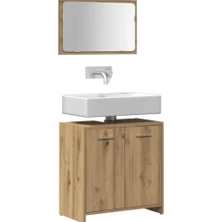 Badkamerkast met spiegel bewerkt hout><noscript><img width=