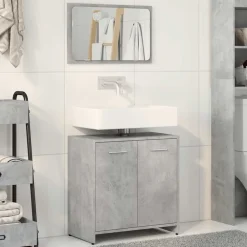 Badkamerkast met spiegel bewerkt hout><noscript><img width=