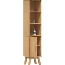 Meubelsets*vidaXL Badkamerkast Olden Bruin 35 x 30 x 159 cm Massief grenenhout