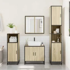 Badkamerkast 35x37,5x100 cm Bewerkt Hout><noscript><img width=