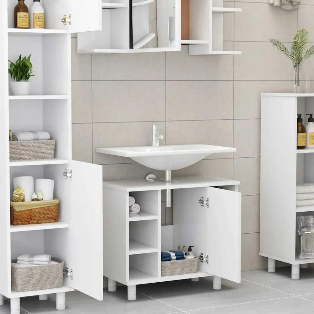 Badkamerkast 60x32x53,5 cm bewerkt hout>vidaXL Hot