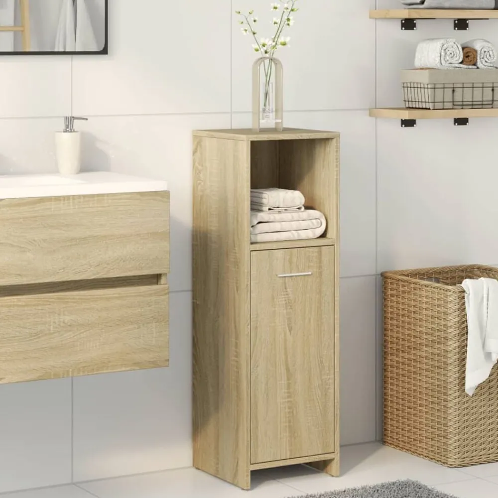 Meubelsets*vidaXL Badkamerkast 30x30x95 cm spaanplaat kleurig Sonoma eiken