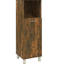 Meubelsets*vidaXL Badkamerkast 30x30x95 cm bewerkt hout kleurig Gerookt eiken