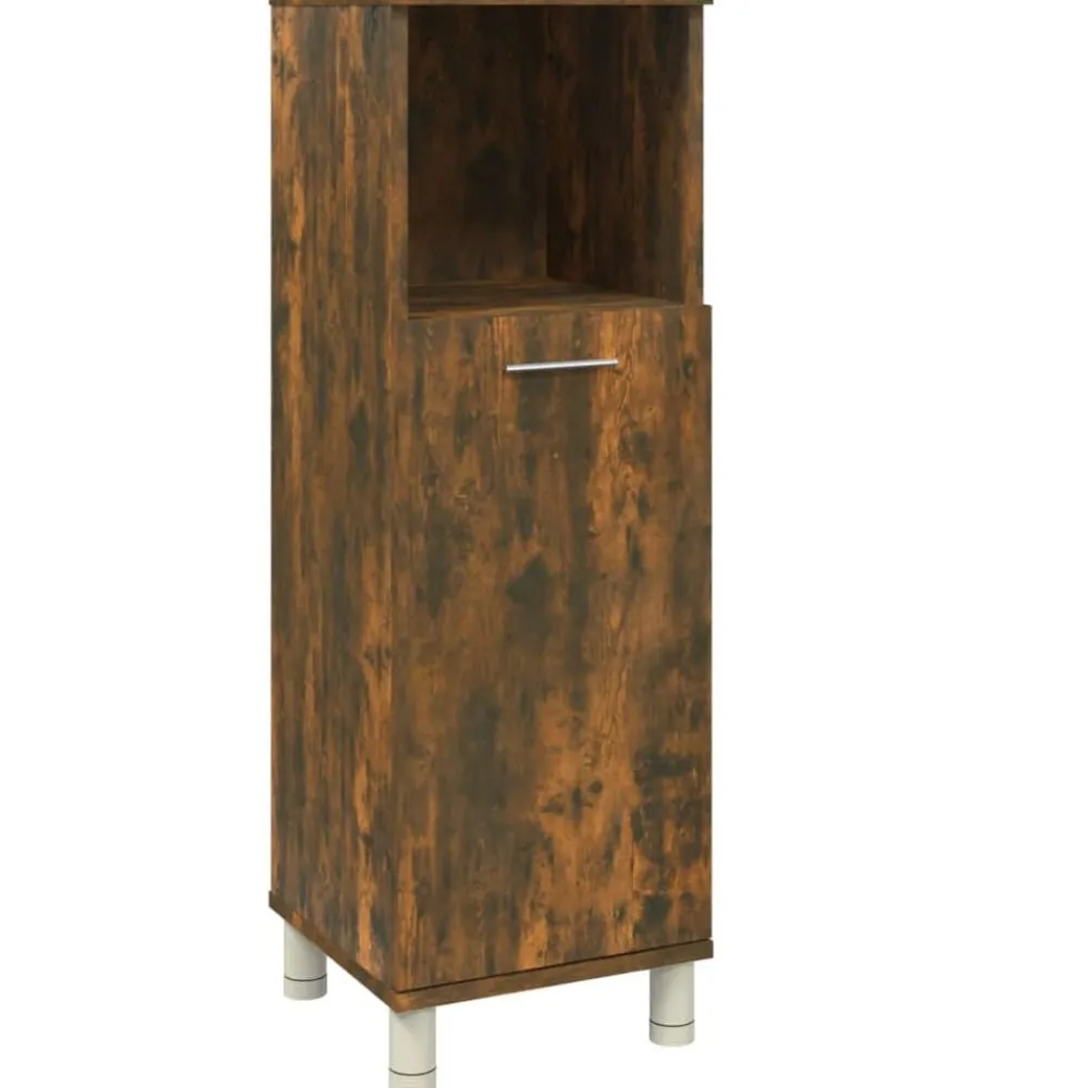 Meubelsets*vidaXL Badkamerkast 30x30x95 cm bewerkt hout kleurig Gerookt eiken