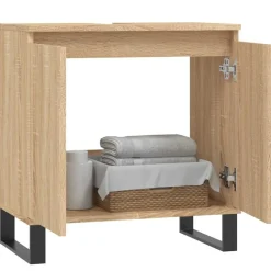 Meubelsets*vidaXL Badkamerkast 58x33x60 cm bewerkt hout kleurig Sonoma eiken