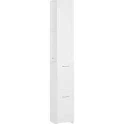 Meubelsets*vidaXL Badkamerkast 25x26,5x170 cm bewerkt hout Wit