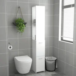Meubelsets*vidaXL Badkamerkast 25x26,5x170 cm bewerkt hout Wit