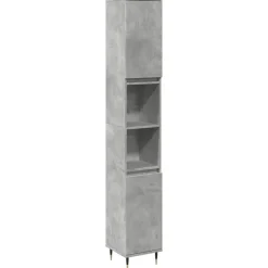 Meubelsets*vidaXL Badkamerkast 30x30x190 cm bewerkt hout Betongrijs