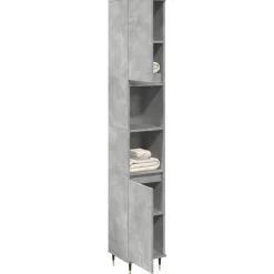 Meubelsets*vidaXL Badkamerkast 30x30x190 cm bewerkt hout Betongrijs