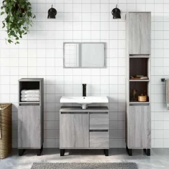 Badkamerkast 65x33x60 cm bewerkt hout eikenkleurig>vidaXL Clearance