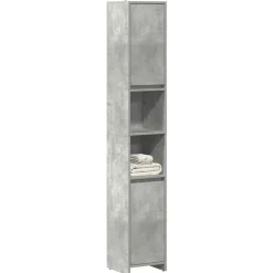 Meubelsets*vidaXL Badkamerkast 30x30x183,5 cm spaanplaat Betongrijs