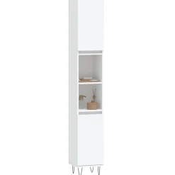 Meubelsets*vidaXL Badkamerkast 30x30x190 cm bewerkt hout Wit
