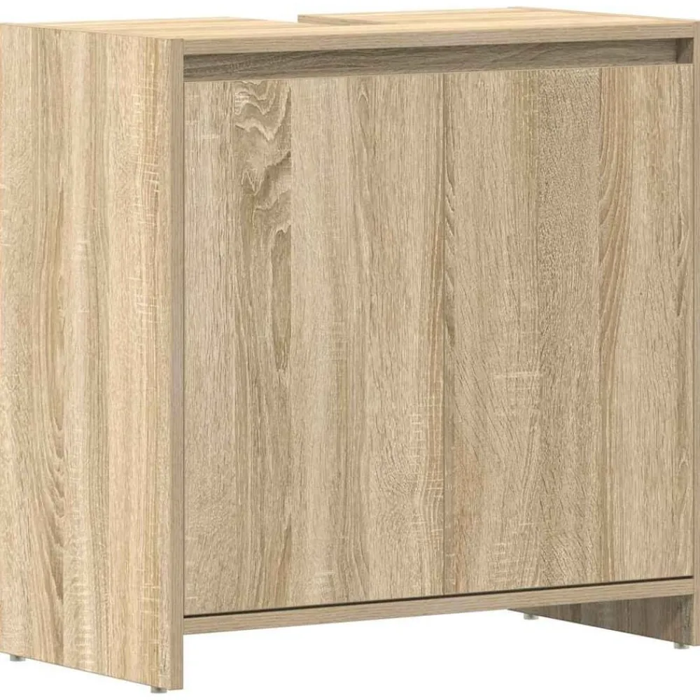 Badkamerkast 60x33x61 cm bewerkt hout kleurig>vidaXL Hot