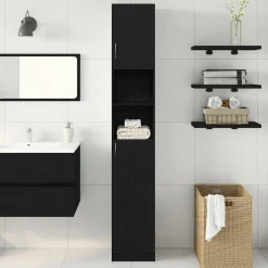 Badkamerkast 32x25,5x190 cm spaanplaat kleurig><noscript><img width=