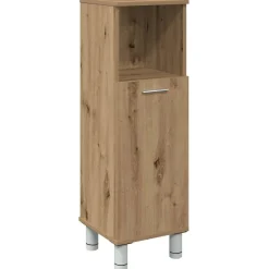Badkamerkast 30x30x95 cm bewerkt hout artisanaal eikenkleur>vidaXL Outlet