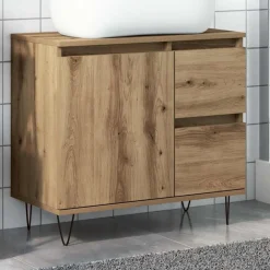 Badkamerkast 65x33x60 cm bewerkt hout>vidaXL Hot