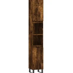 Badkamerkast 30x30x190 cm bewerkt hout kleurig>vidaXL Discount
